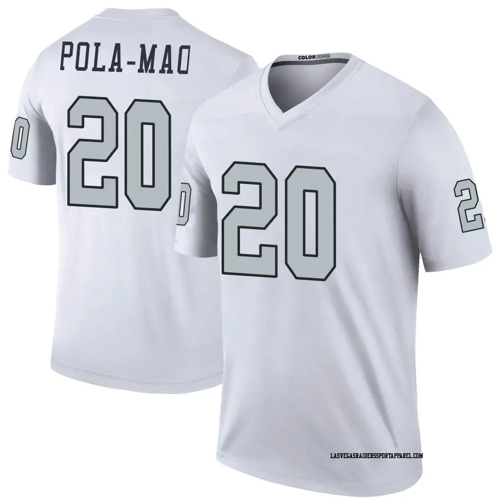 Legend White Men's Isaiah Pola-Mao Las Vegas Raiders Color Rush Jersey