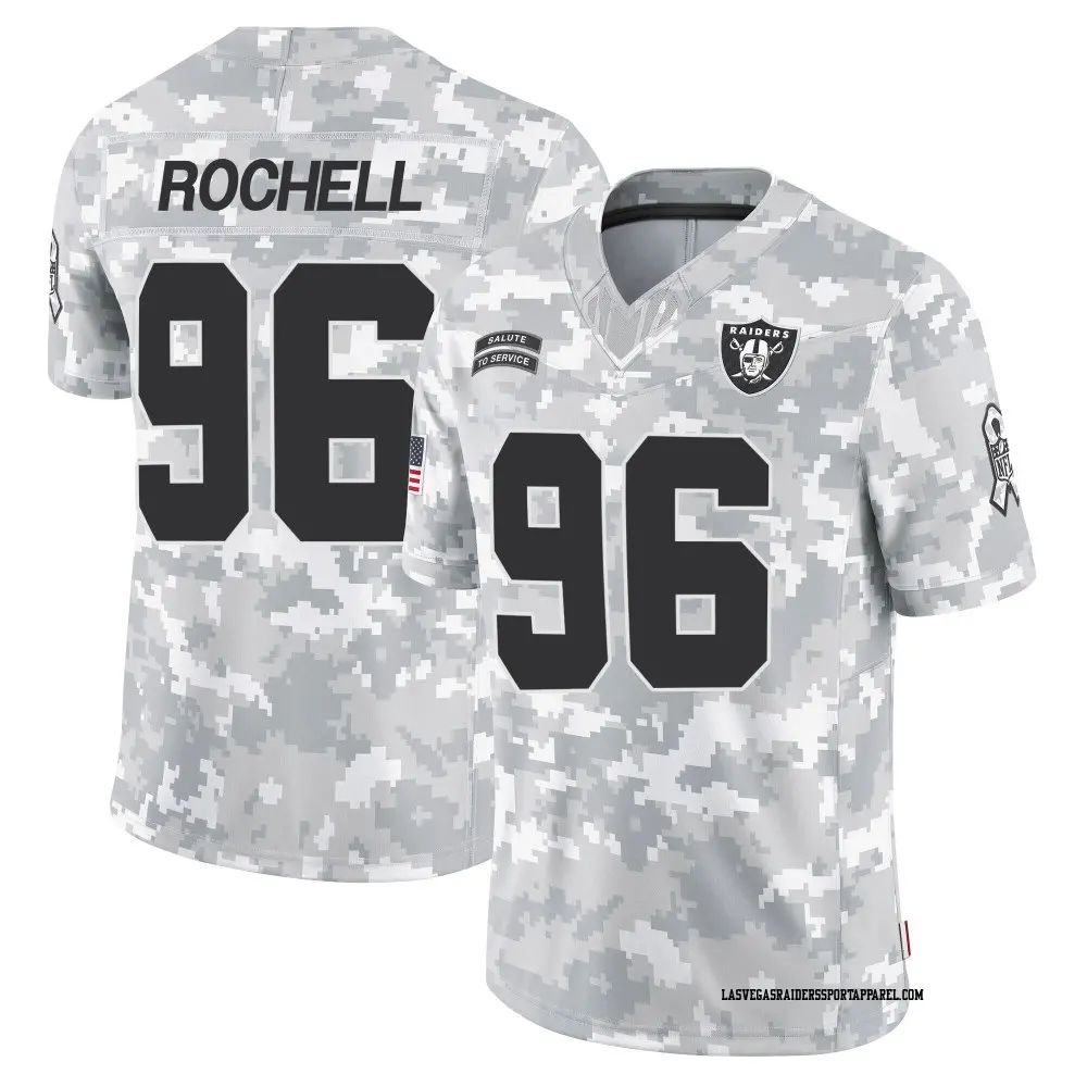 Limited Arctic Camo Men's Isaac Rochell Las Vegas Raiders 2024 Salute to Service Jersey