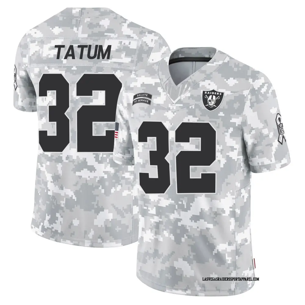 Limited Arctic Camo Men's Jack Tatum Las Vegas Raiders 2024 Salute to Service Jersey