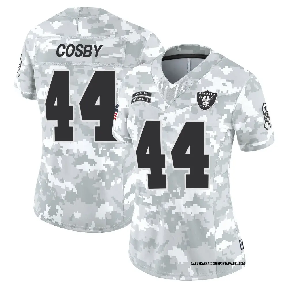 Limited Arctic Camo Women's Bryce Cosby Las Vegas Raiders 2024 Salute to Service Jersey