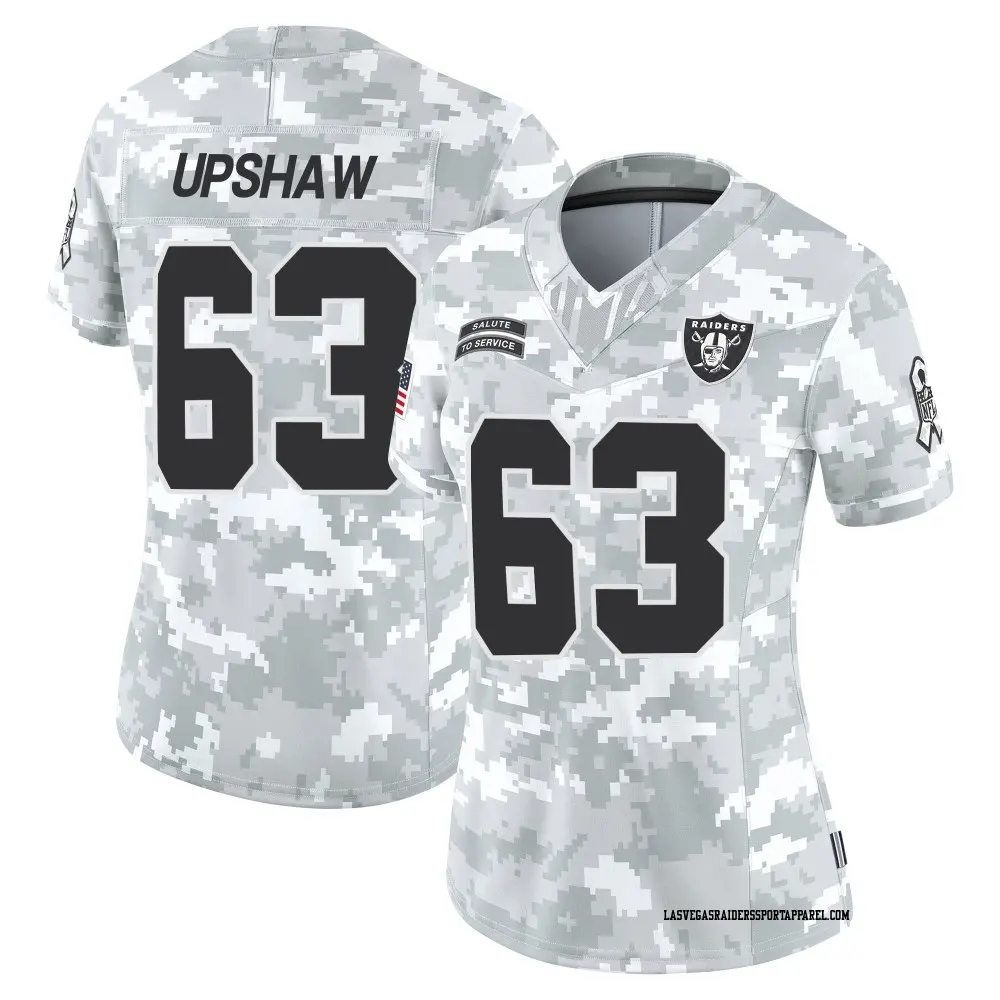 RAIDERSジャージ ブラック 63 UPSHAW Gene Upshaw 1976 Oakland Raiders Home Throwback NFL Football