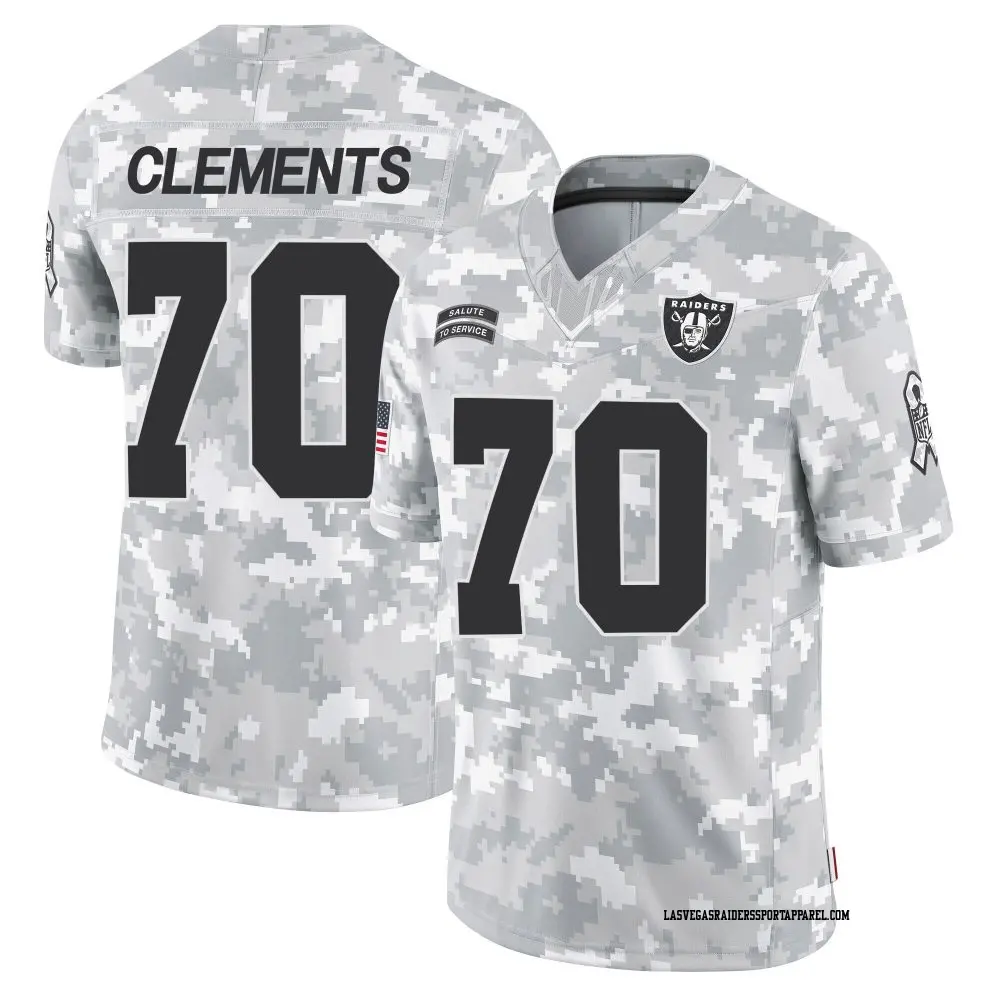 Limited Arctic Camo Youth Parker Clements Las Vegas Raiders 2024 Salute to Service Jersey