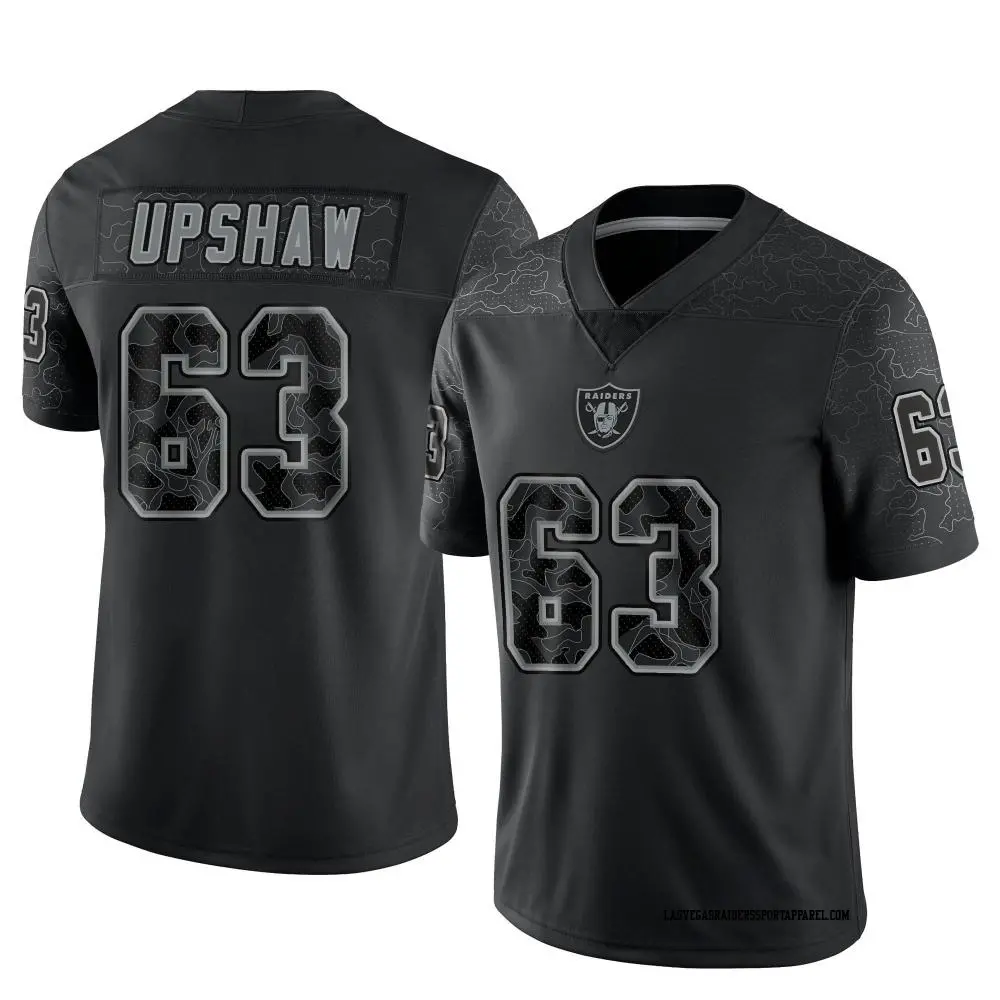 RAIDERSジャージ ブラック 63 UPSHAW OAKLAND RAIDERS GENE UPSHAW #63 MENS MITCHELL & NESS LEGACY
