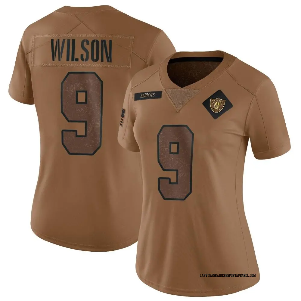 Limited Brown Women's Tyree Wilson Las Vegas Raiders 2023 Salute To Service Jersey