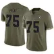Limited Olive Youth Andrus Peat Las Vegas Raiders 2022 Salute To Service Jersey