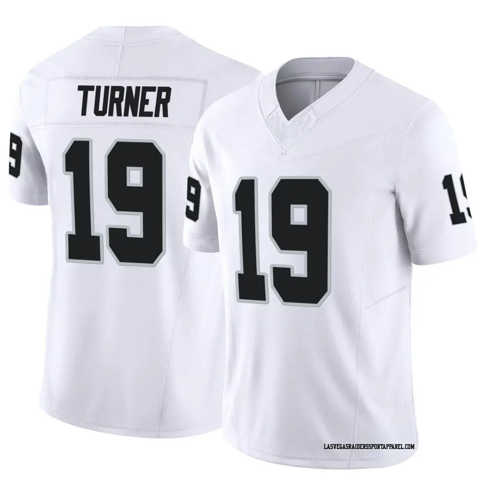 Limited White Youth DJ Turner Las Vegas Raiders Vapor F.U.S.E. Jersey